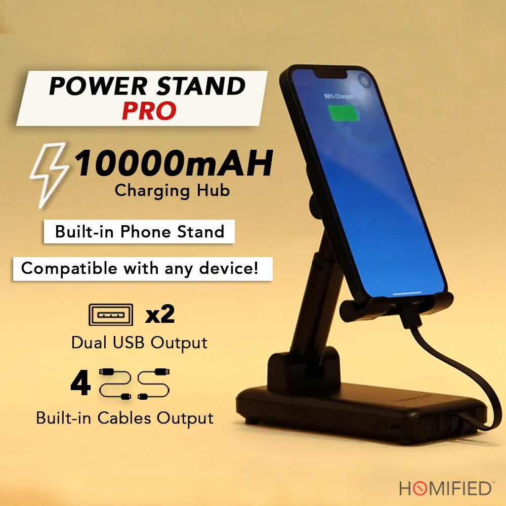 PowerStand Pro: The Ultimate 10000mAh Charging Hub with Built-In Phone Stand!