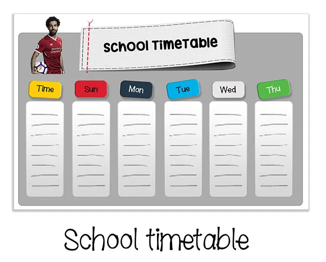 ""Mo Salah" School labels packs