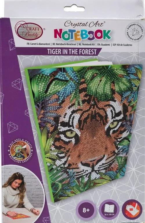 "Tiger In The Forest" Crystal Art Notebook