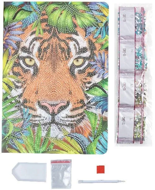 "Tiger In The Forest" Crystal Art Notebook