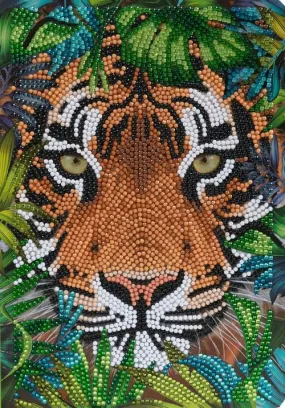 "Tiger In The Forest" Crystal Art Notebook