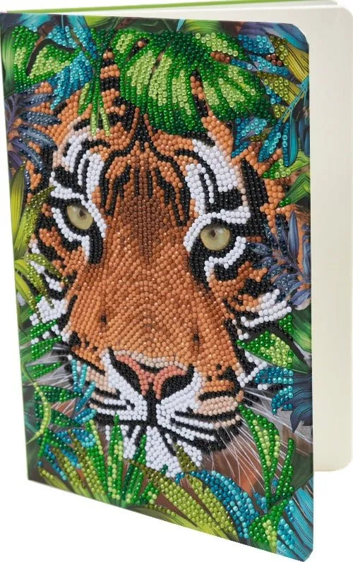 "Tiger In The Forest" Crystal Art Notebook