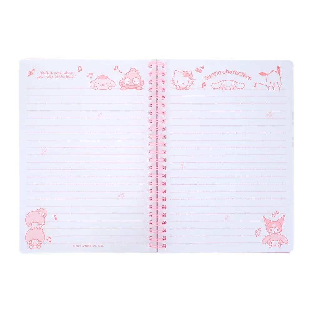 Sanrio Characters Wired A5 Notebook with Plastic Cover
