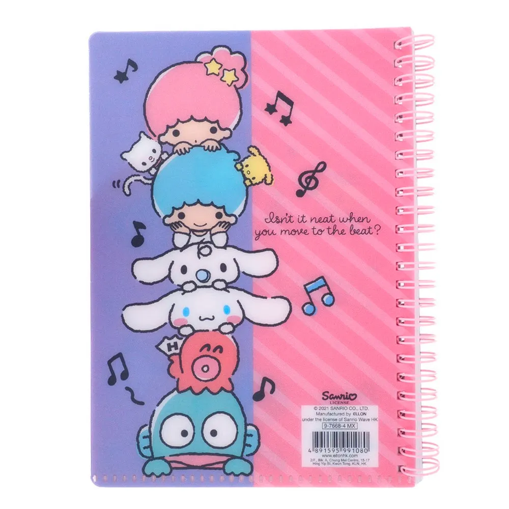 Sanrio Characters Wired A5 Notebook with Plastic Cover
