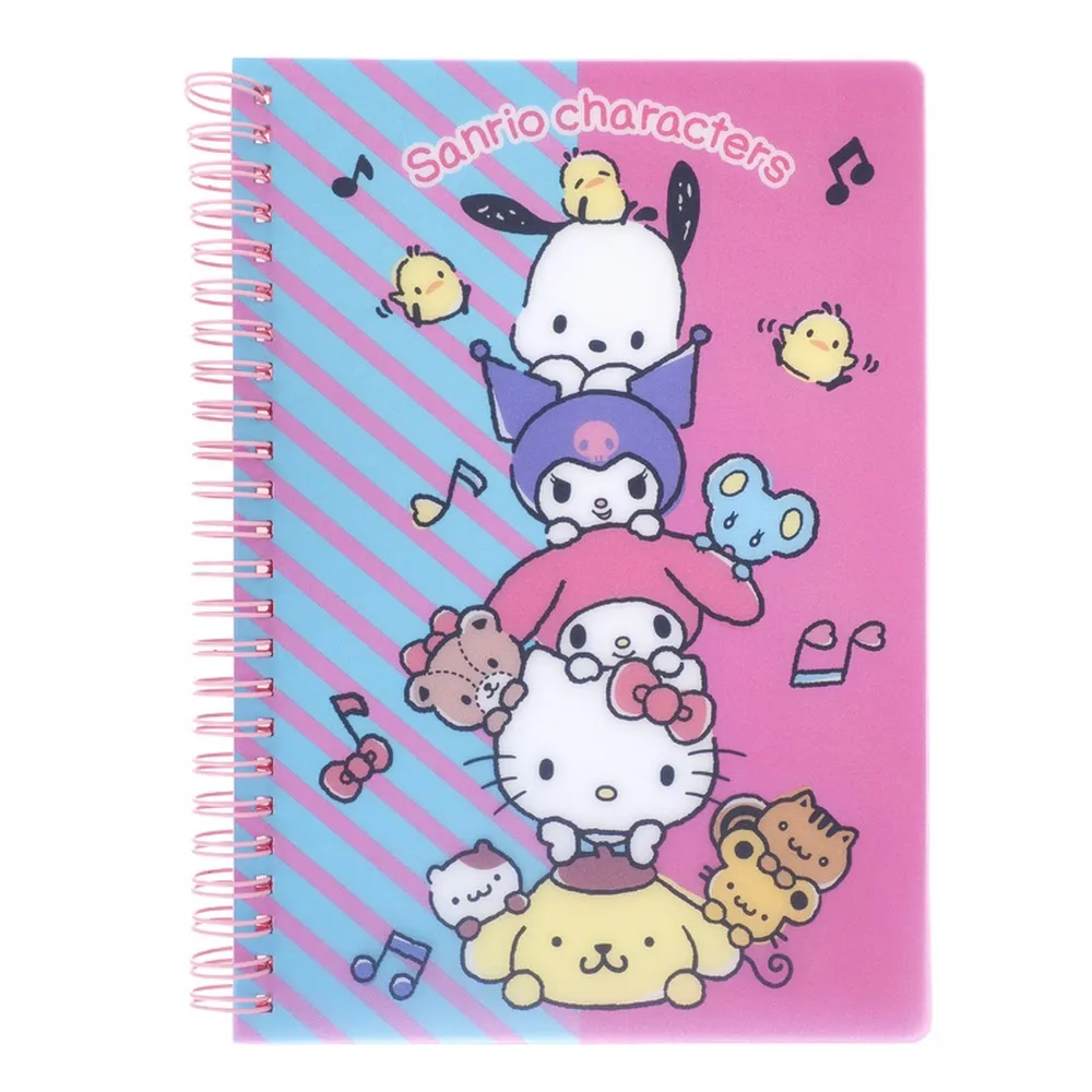Sanrio Characters Wired A5 Notebook with Plastic Cover