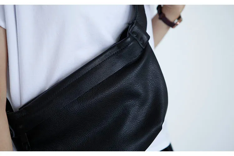 Small Womens Black Sling Bag Chest Pack Purse For Women