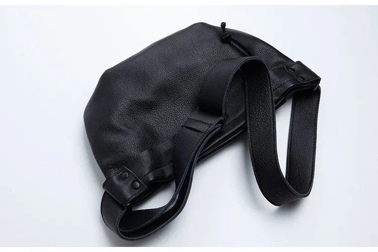 Small Womens Black Sling Bag Chest Pack Purse For Women