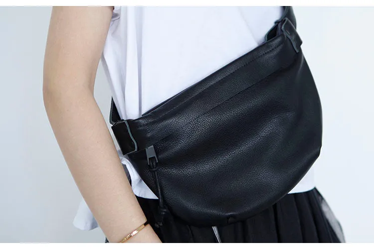 Small Womens Black Sling Bag Chest Pack Purse For Women