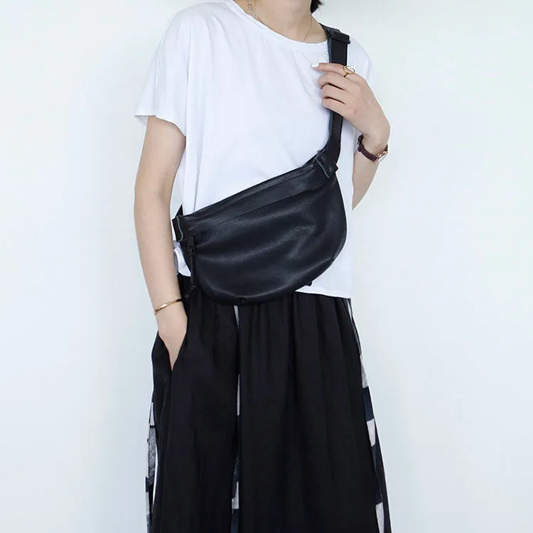 Small Womens Black Sling Bag Chest Pack Purse For Women