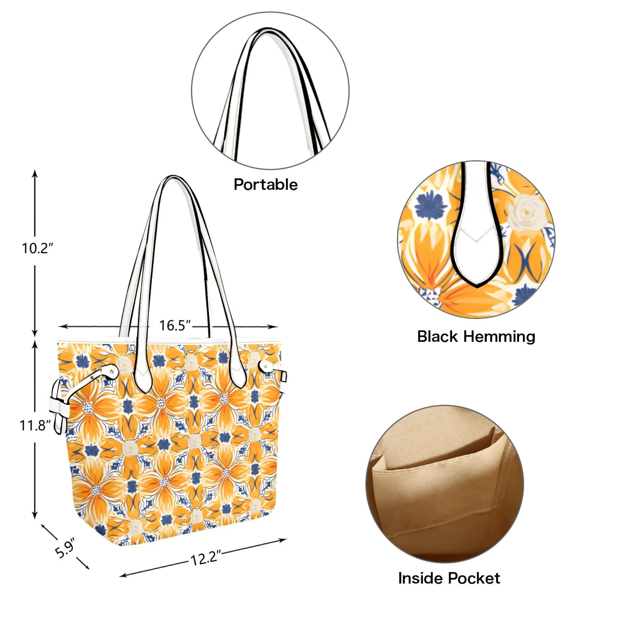 Spanish Marigold Leather Bag| Perfect Gift for Her | Elegant & Durable Fashion Tote