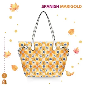 Spanish Marigold Leather Bag| Perfect Gift for Her | Elegant & Durable Fashion Tote