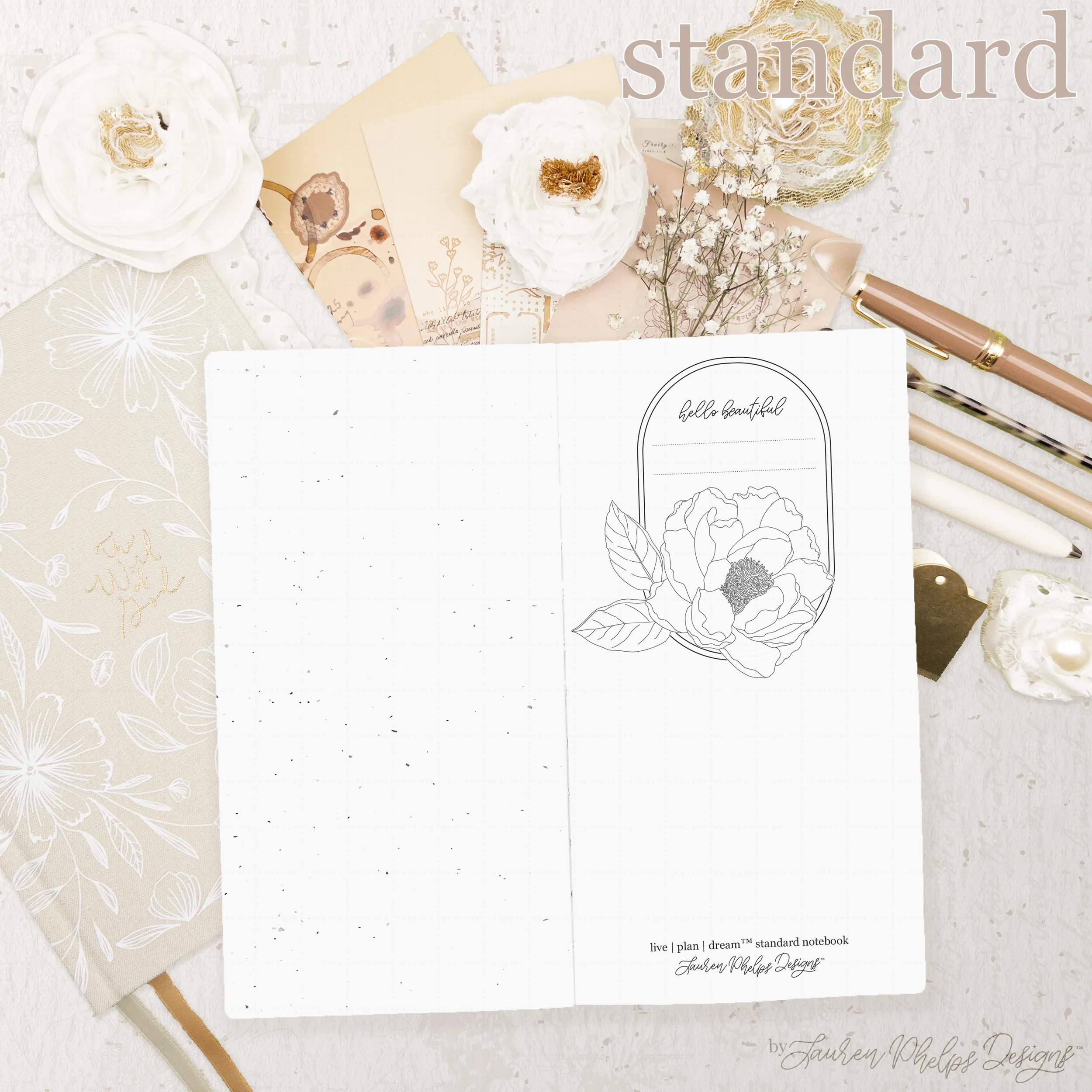 Standard Travelers Live | Plan | Dream® Notebook by Lauren Phelps Designs