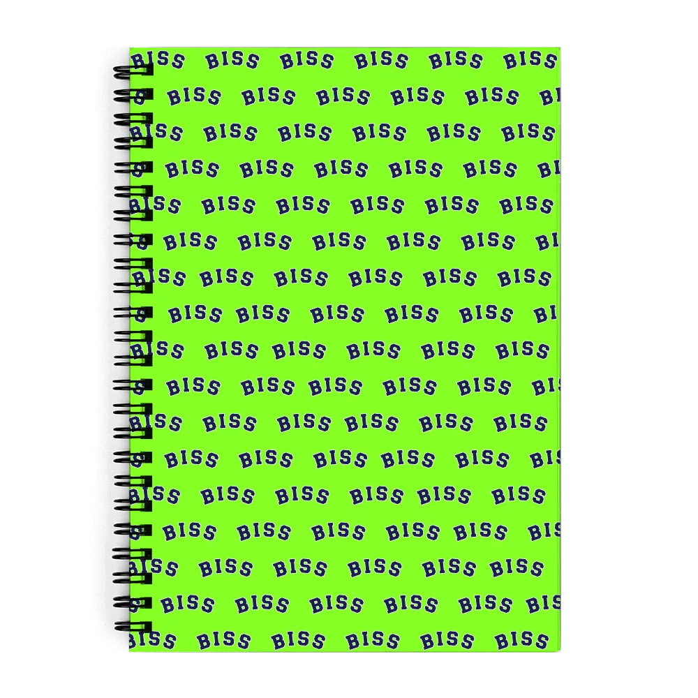 Stephanie Soo Signature 'BISS' Neon Green Notebook