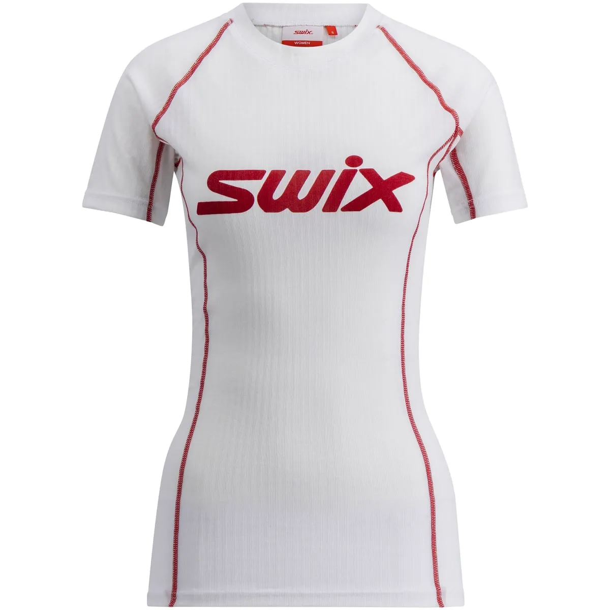 Swix Women&#x27;s Racex Classic Short Sleeve Bright White/Swix Red | Buy Swix Women&#x27;s Racex Classic Short Sleeve Bright White/Swix Red here | Outnorth
