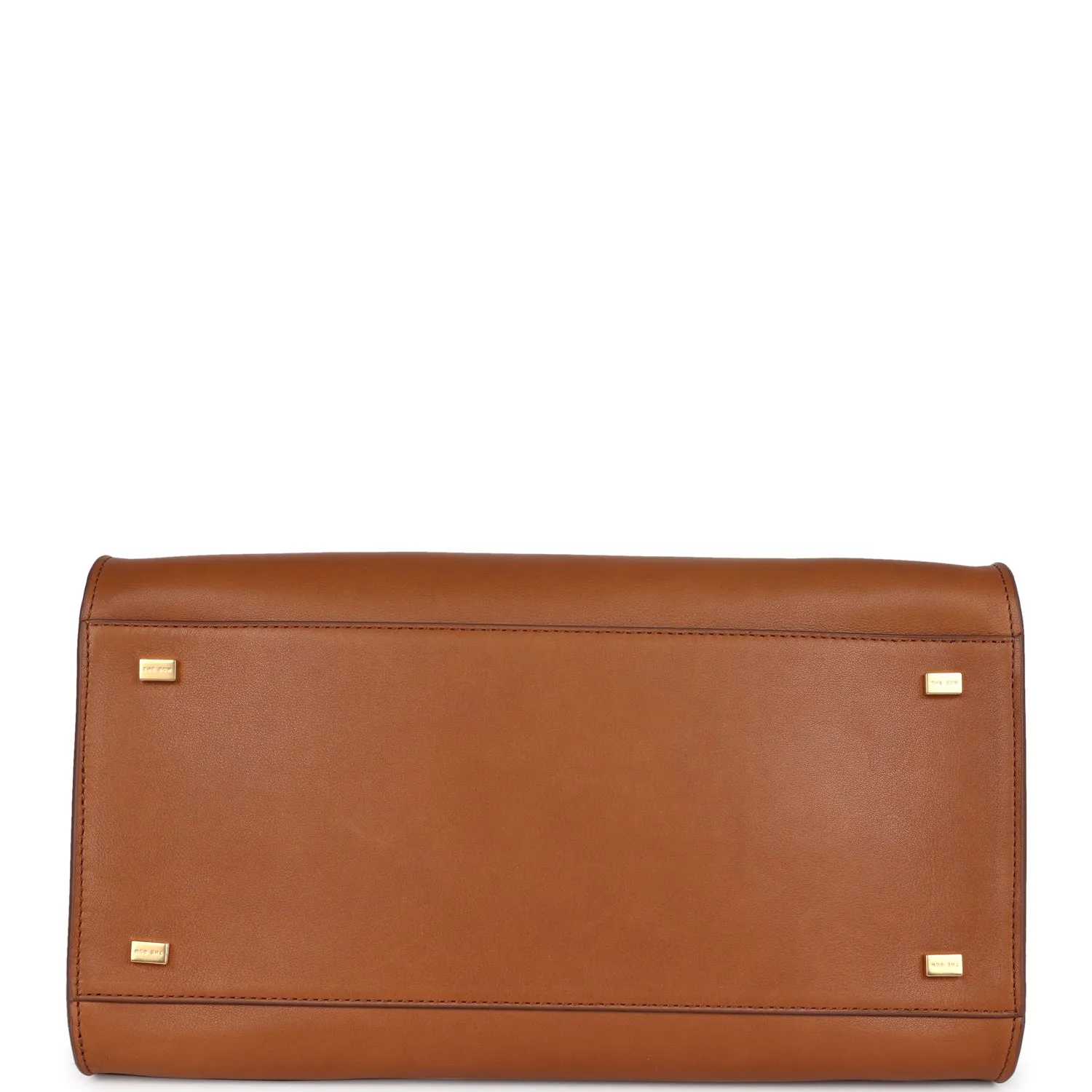 The Row Soft Margaux 12 Bag Cuir Saddle Leather Gold Hardware