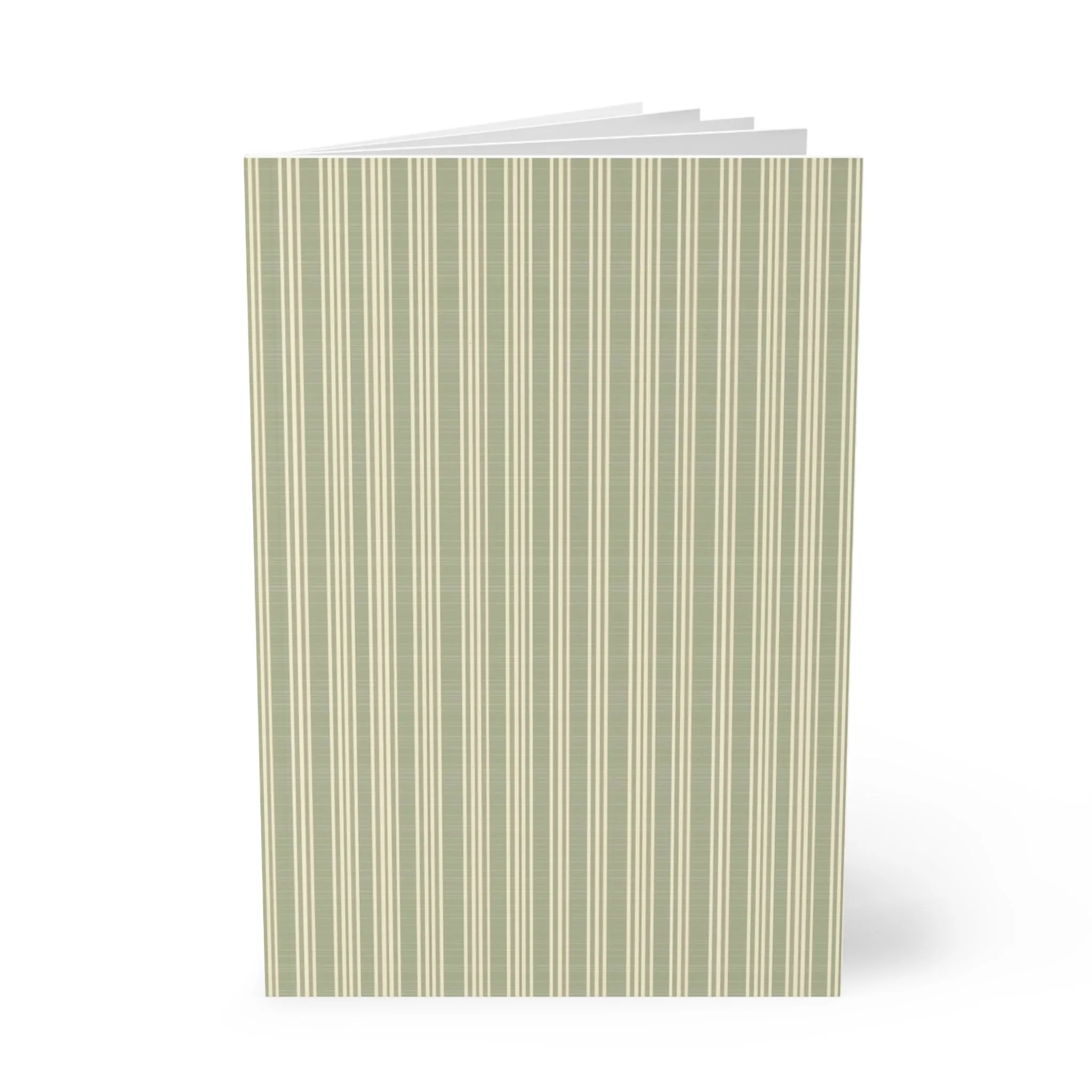 Vampire Art French Grandad Stripes in Khaki Softcover Notebook, A5