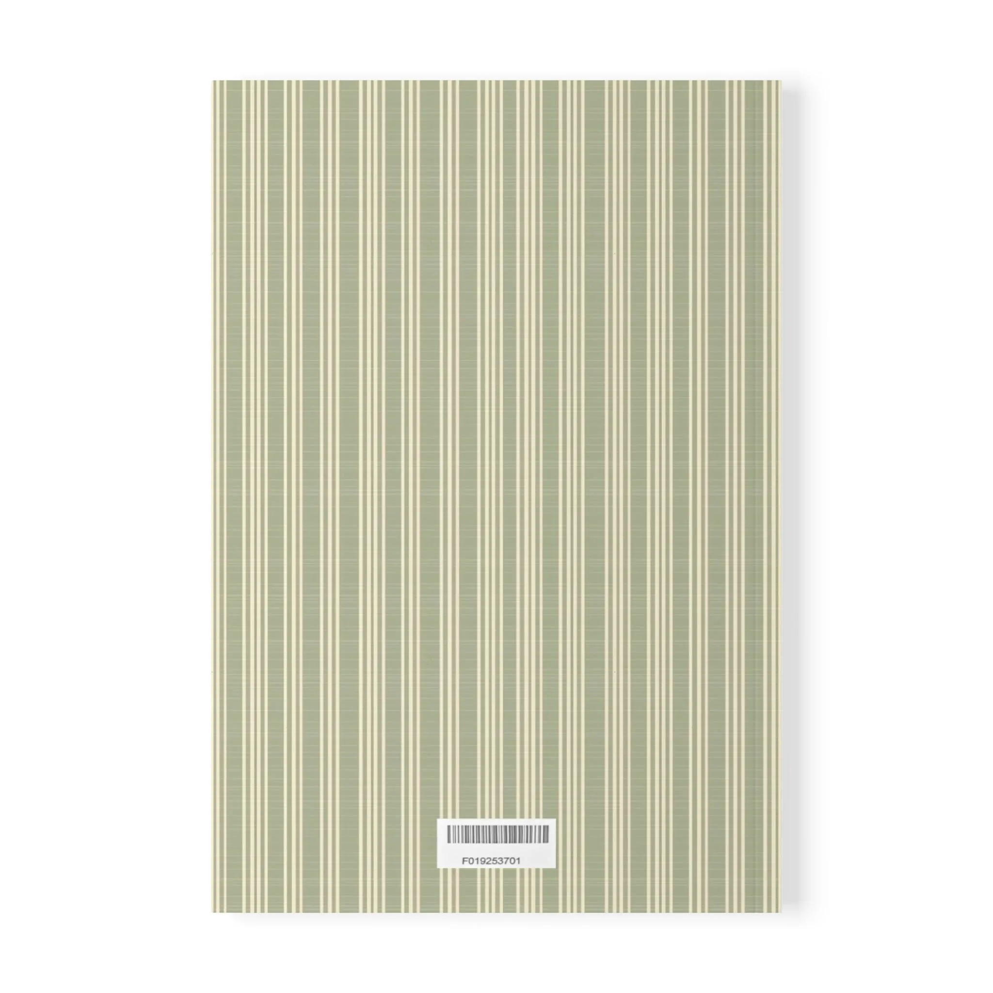 Vampire Art French Grandad Stripes in Khaki Softcover Notebook, A5