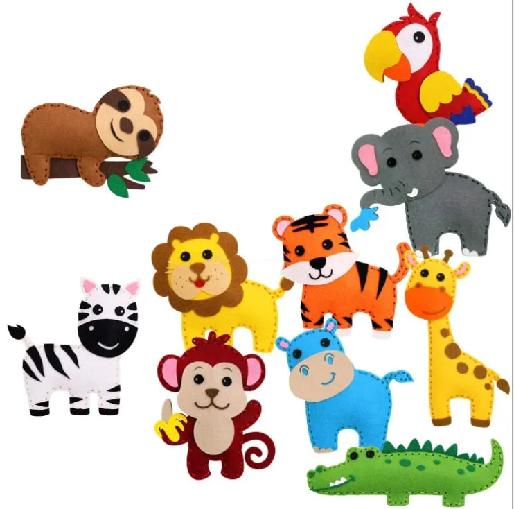 Woodland Animals DIY Felt Craft Sewing Kits For Kids